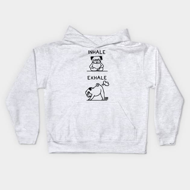 INHALE EXHALE Kids Hoodie by toddgoldmanart